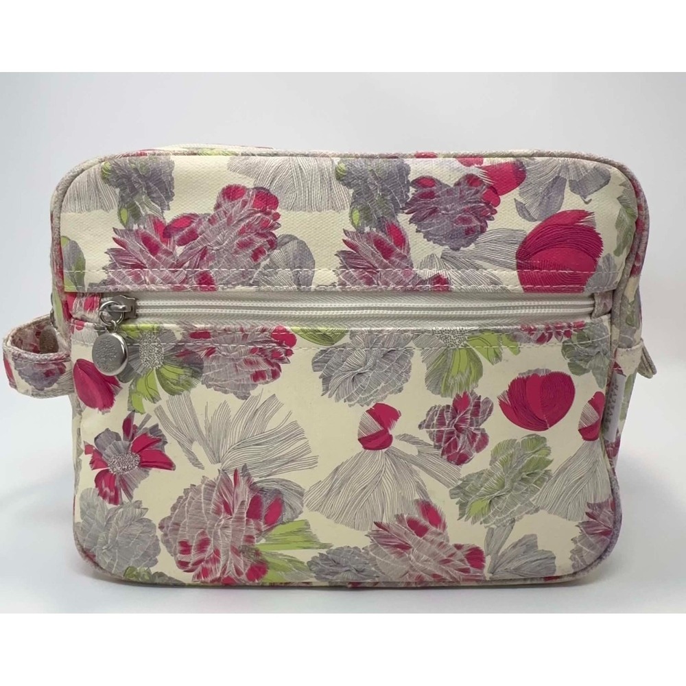 Crabtree‎ & Evelyn Floral Cosmetic Bag Travel Toiletry Makeup Organizer Case Zip